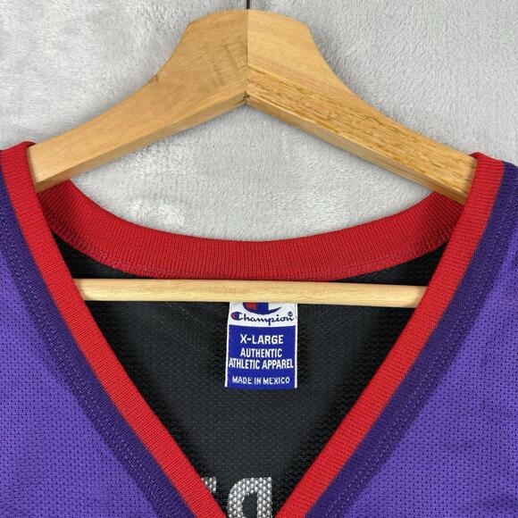 Vintage Champion Toronto Raptors Vince Carter 15 Jersey Men Sz XL NBA Purple Y2K - Picture 3 of 9
